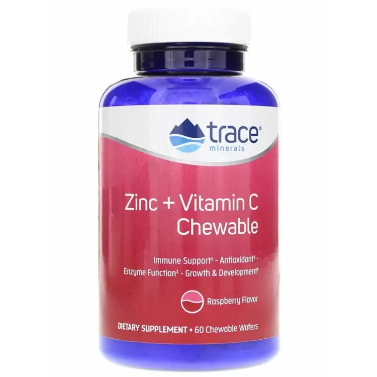 Zinco + Vitamina C Masticabile, Lampone - 60 cialde masticabili