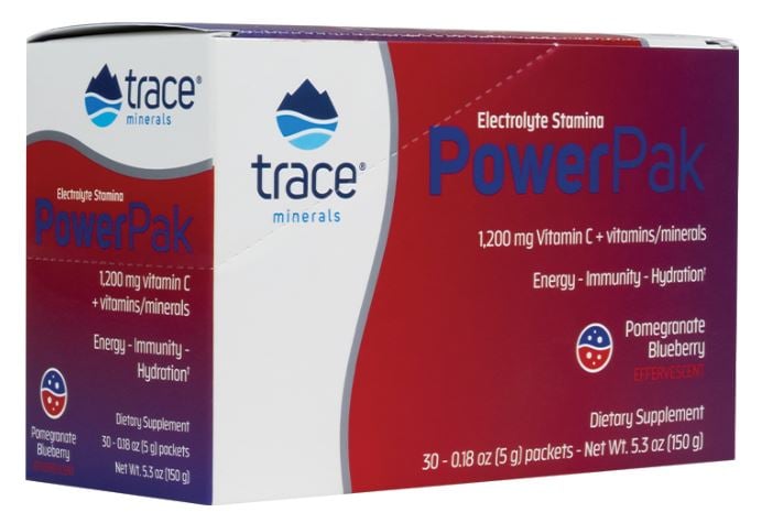 Pacchetto di potenza di elettroliti Stamina, melograno e mirtillo - 30 bustine