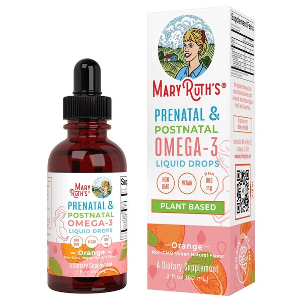 Gocce liquide prenatali e postnatali Omega-3, arancione - 60 ml.