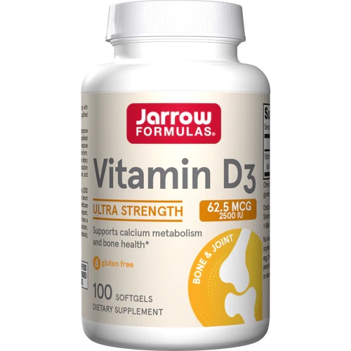 Vitamina D3, 2500 IU - 100 softgels