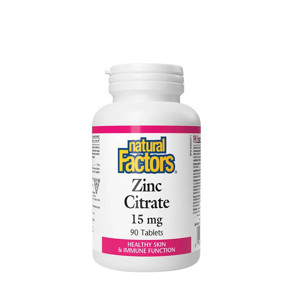 Natural Factors Citrato di Zinco 15 mg (90 Compresse)