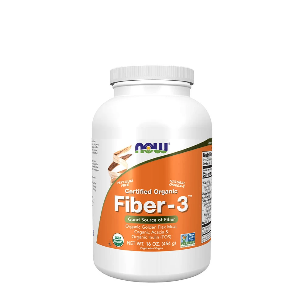 NOW Foods - Fiber-3 Biologico (454 g)