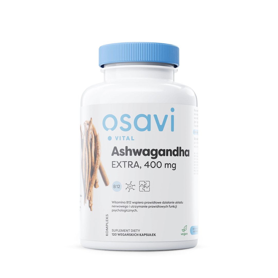 Osavi - Ashwagandha EXTRA 400 mg con Vitamina B12 (120 capsule vegetali)
