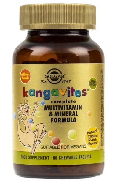 SOLGAR Kangavites Multivitamin & Mineral Solgar (tropical punch flavour) (60 tabs)