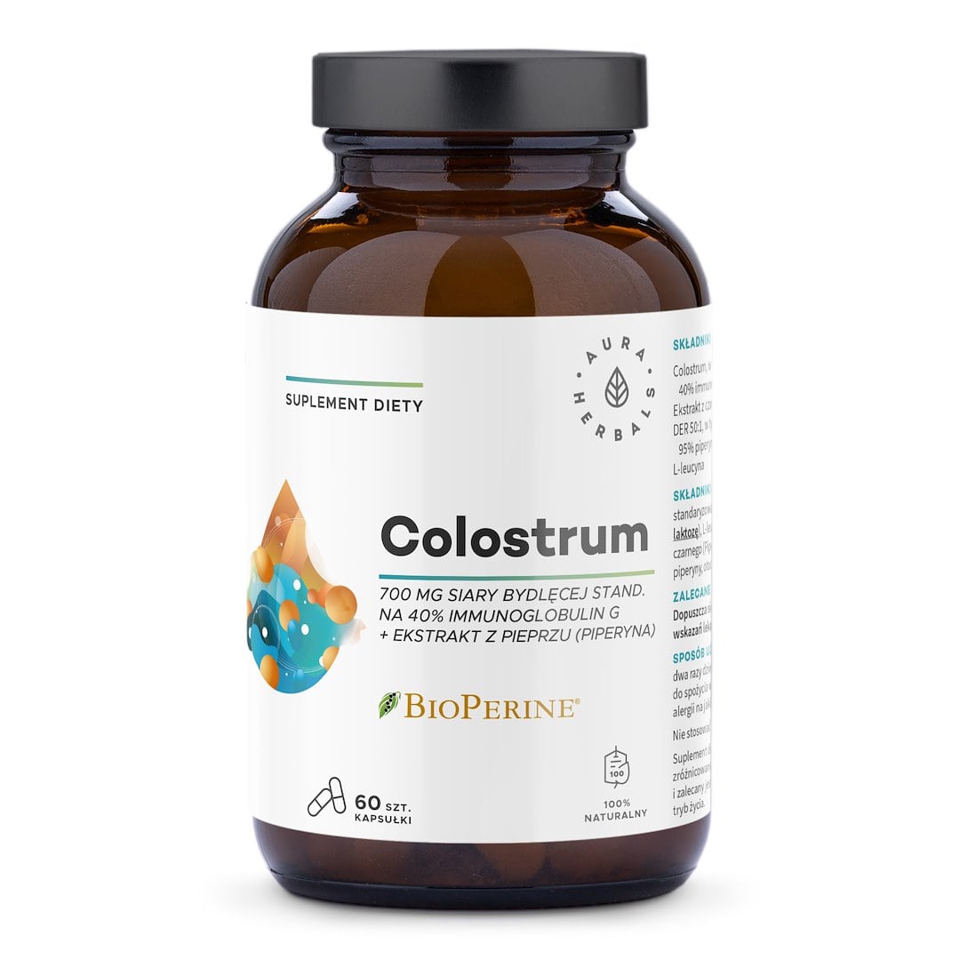 Aura Herbals - Colostrum 700 mg con BioPerine, 60 capsule