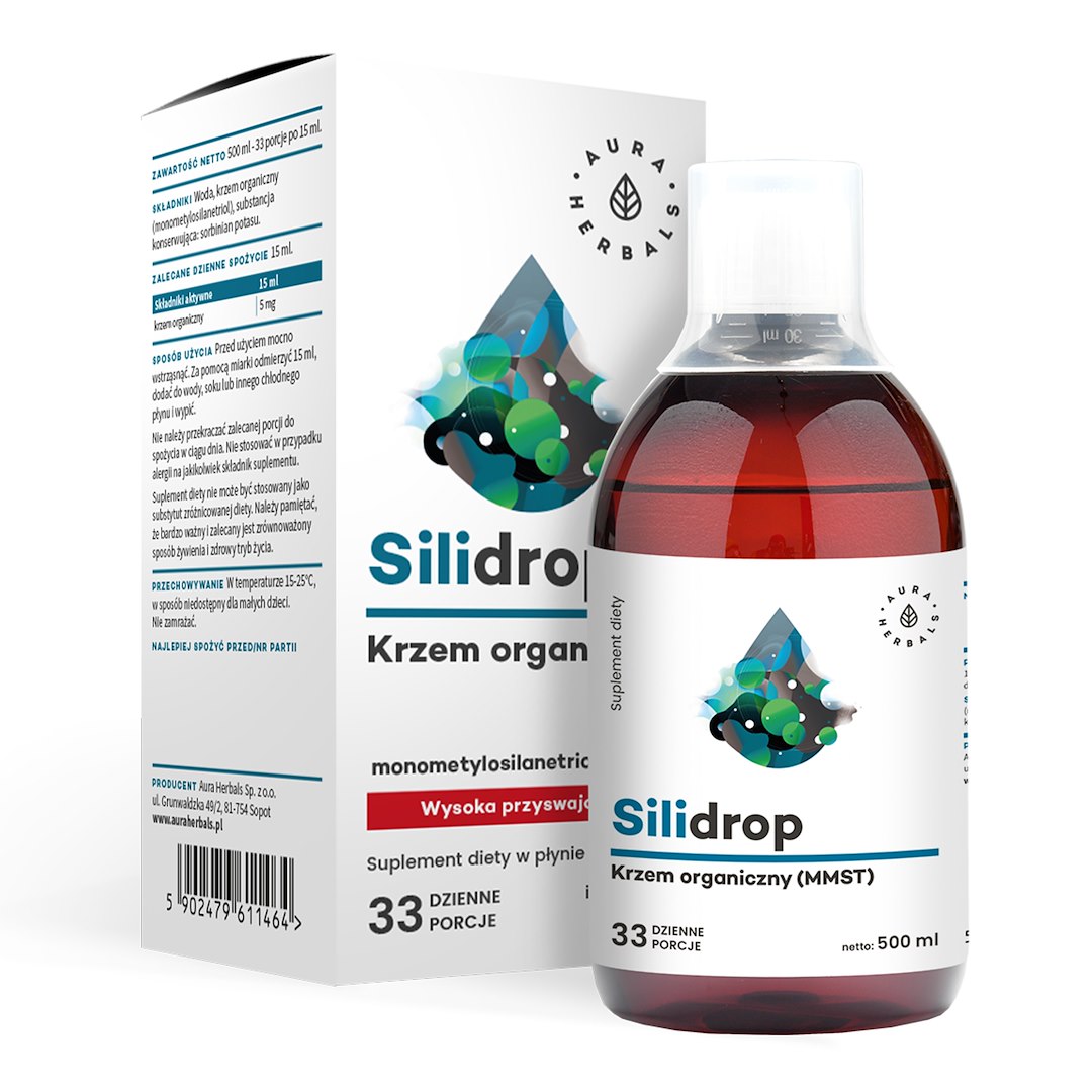 Aura Herbals - Silidrop, Silicio Organico MMST (500 ml)