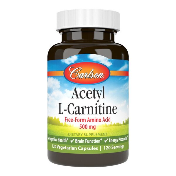 Carlson Labs - Acetil L-Carnitina, 500 mg - 120 capsule vegetali