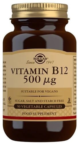 Vitamina B12, 500mcg - 50 vcaps