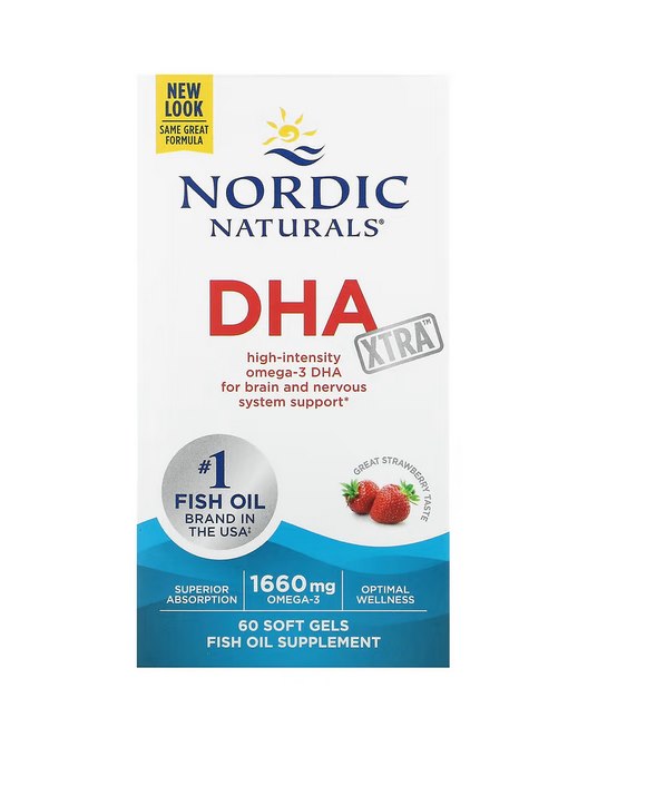 DHA Xtra, 1660mg Fragola - 60 capsule molli