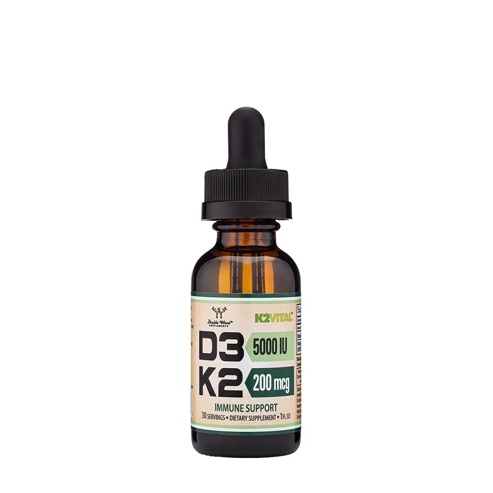 Double Wood Supplements - Integratore Liquido di Vitamina D3 + K2 (30 ml)