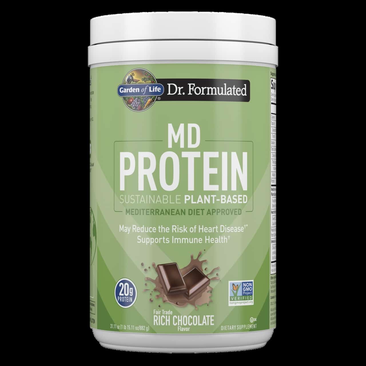Dr. Formulated MD Proteine sostenibili a base vegetale in polvere, cioccolato ricco - 882g