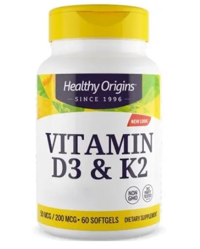 Healthy Origins - Vitamina D3 e K2 di Healthy Origins (60 capsule)