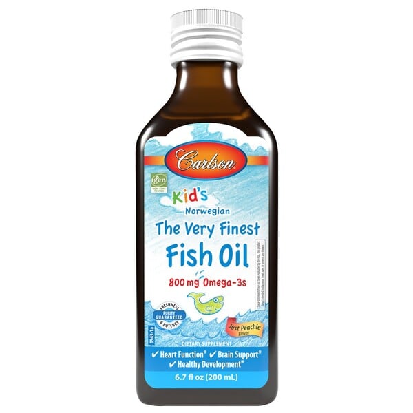 Olio di pesce di altissima qualità per bambini, 800mg Just Peachie - 200 ml