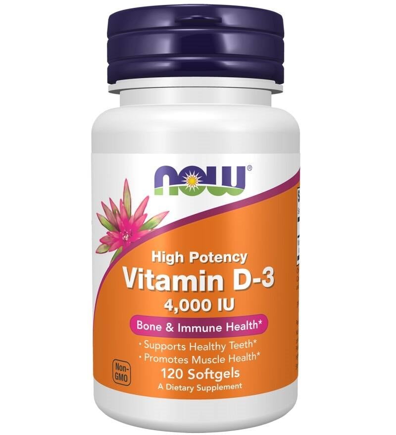 NOW Foods - Vitamina D3 4000 IU (120 capsule molli)