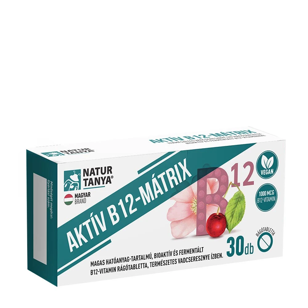 Natur Tanya - Matrix di B12 Attiva (30 Compresse Masticabili, Ciliegia Selvatica)