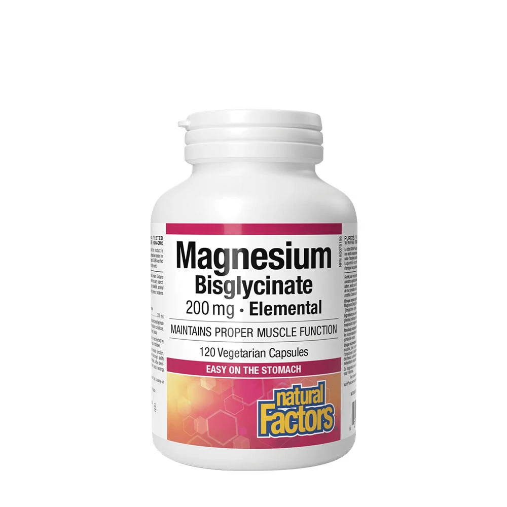 Natural Factors - Magnesio Bisglicinato Puro 200 mg (120 Capsule)