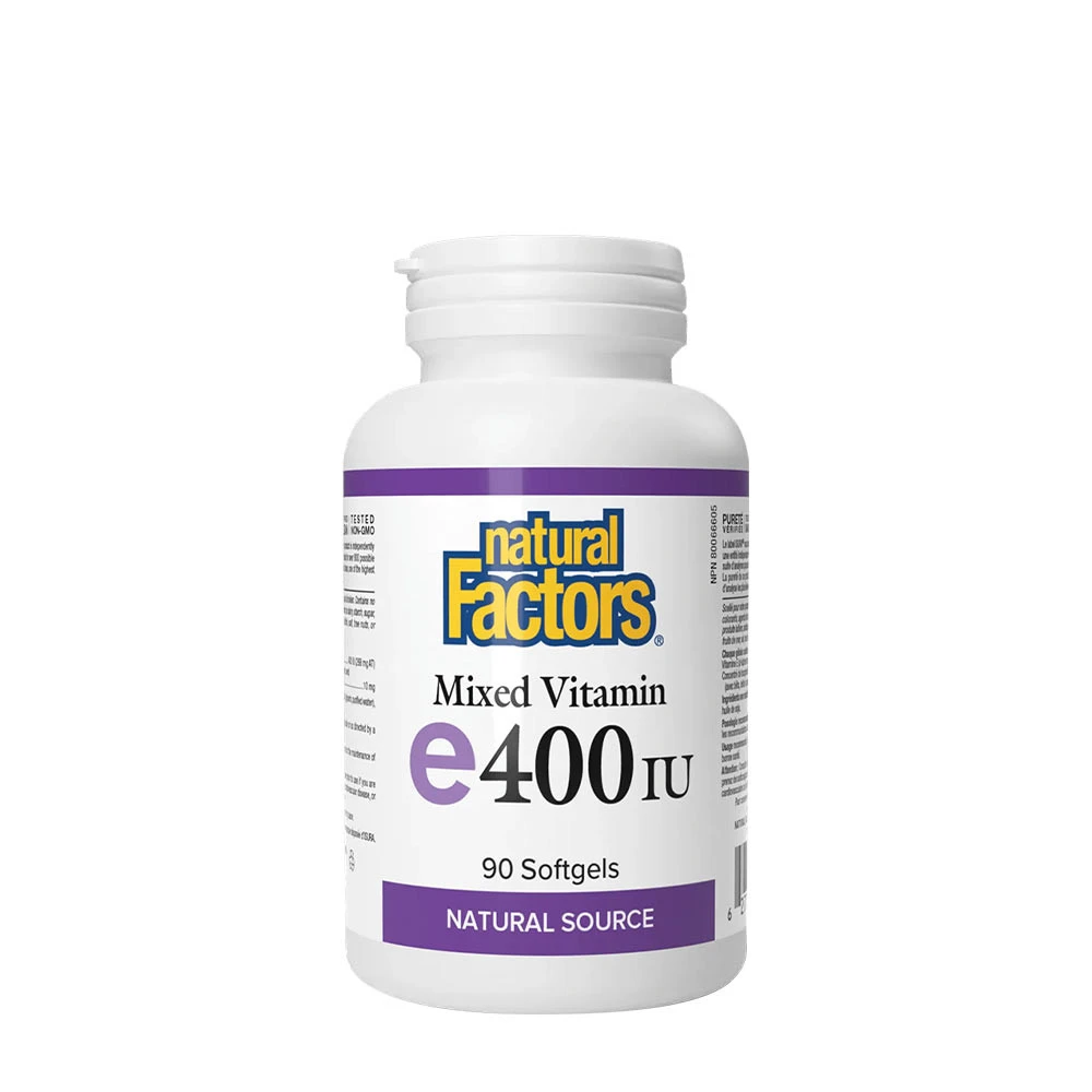 Natural Factors Vitamina E di Origine Naturale 400 UI (90 Softgel)