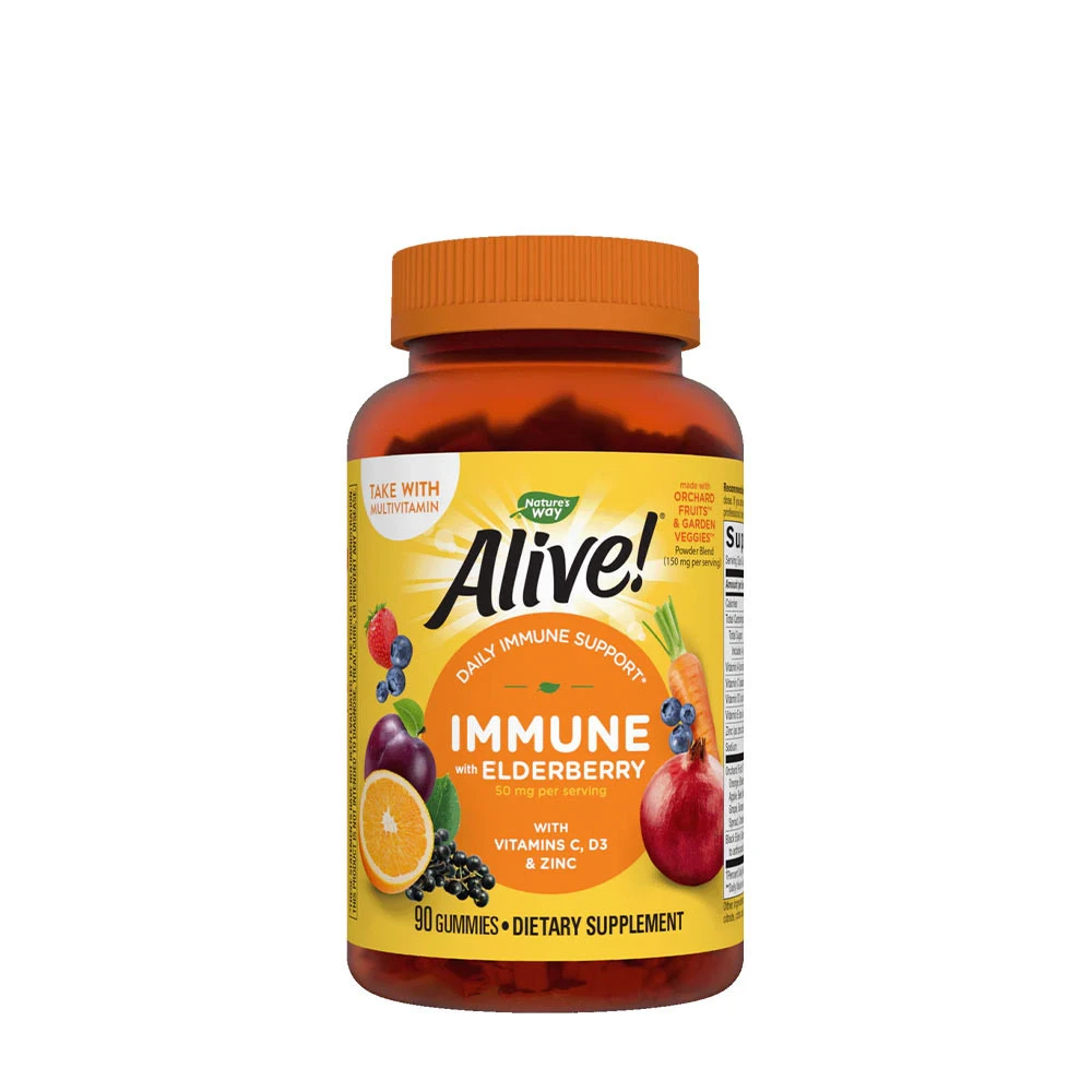 Nature's Way - Alive!® Gommose Premium per il Sistema Immunitario (90 Gommose, Ciliegia e Uva)