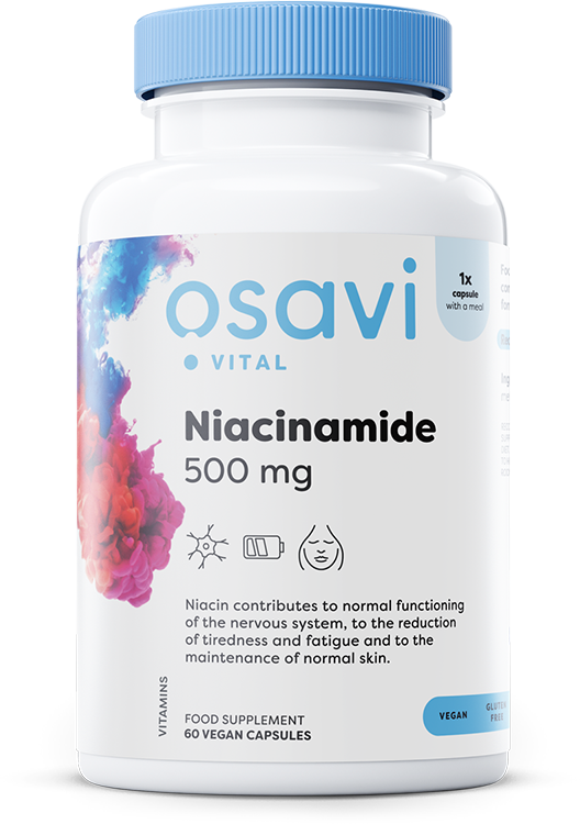 Niacinamide, 500mg - 60 capsule vegan