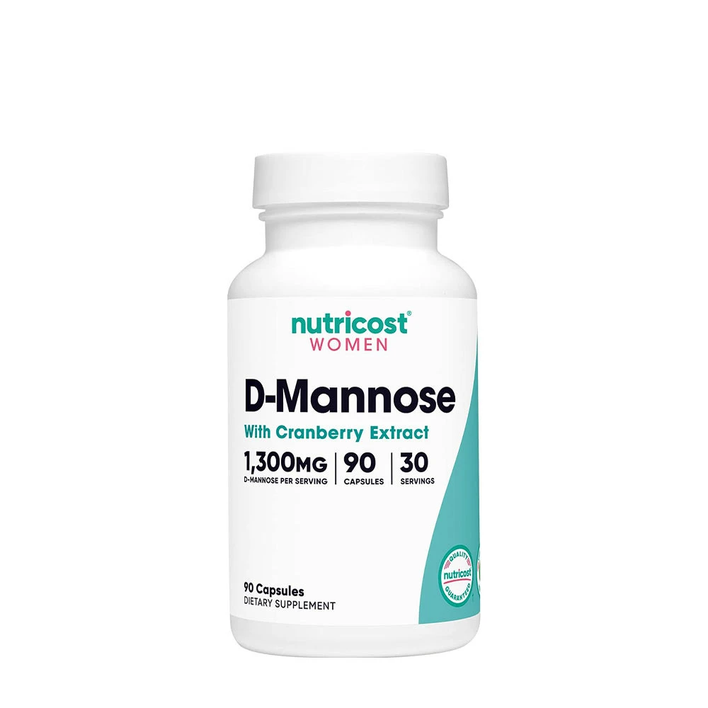 Nutricost - D-Mannosio con Estratto di Mirtillo Rosso per Donne 1300 mg (90 Capsule)