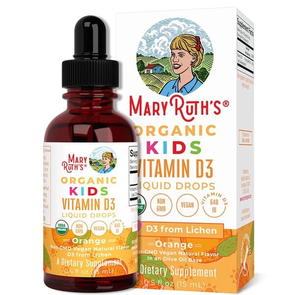 Organic Kids Gocce liquide di vitamina D3, arancione - 15 ml.