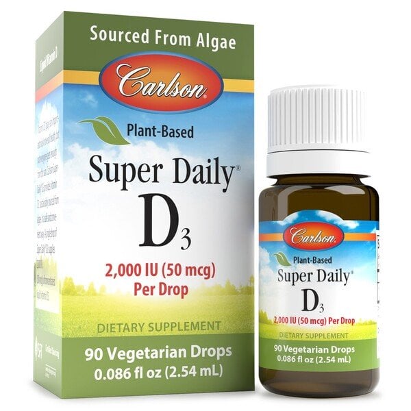 Integratore di Vitamina D3 Vegetale Super Daily, 2000 UI - 2.54 ml