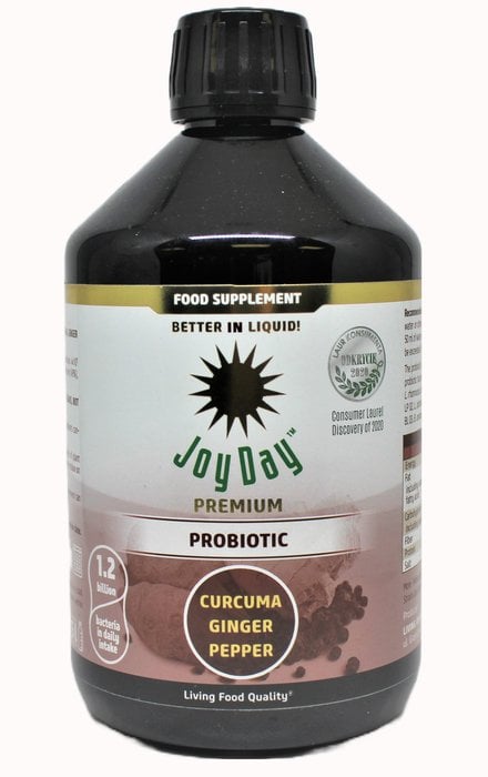 Joy Day - Probiotico Premium con Curcuma, Zenzero e Pepe - 500 ml
