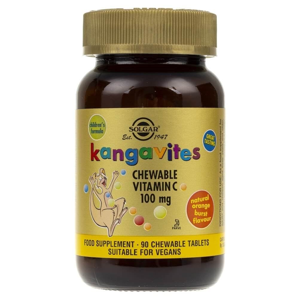 Solgar - Kangavites Masticabili con Vitamina C, Acerola e Rosa Canina (90 compresse)