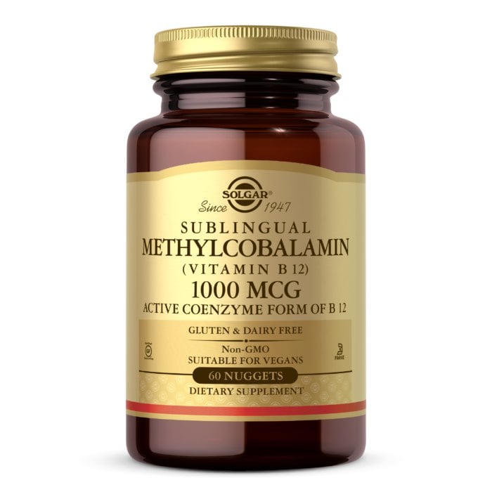Solgar - Metilcobalamina Sublinguale (Vitamina B12), 1000 mcg, 60 compresse