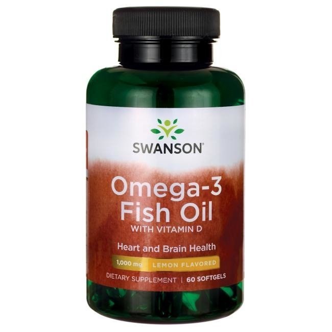 Olio di pesce Omega-3 con vitamina D - 60 softgels