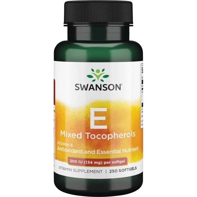 Swanson - Miscela di Vitamina E 200 IU, 250 capsule molli