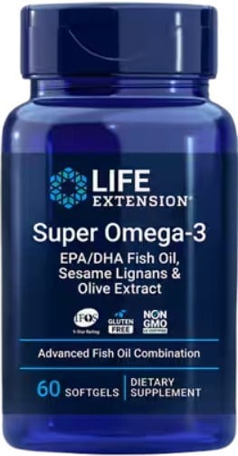 Life Extension - Super Omega-3 Plus: Olio di Pesce EPA/DHA con Lignani di Sesamo e Estratto di Oliva in Softgel