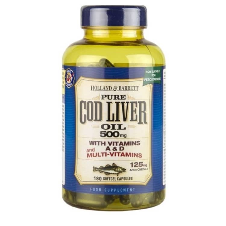 Olio di fegato di merluzzo con Multi Vitamins, 500mg - 180 softgels