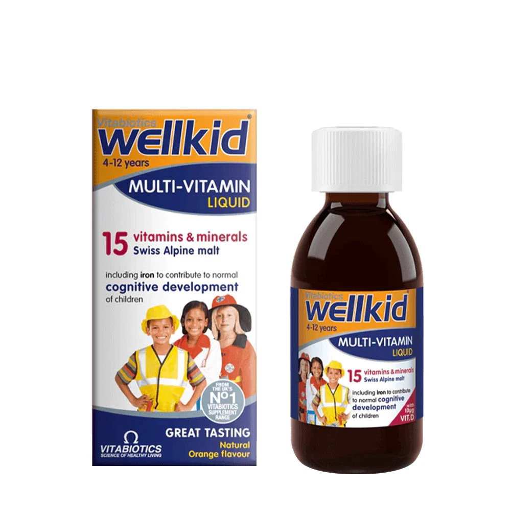 Vitabiotics - Sciroppo Multivitaminico Wellkid, Arancia (150 ml)