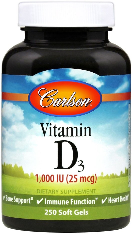 Vitamina D3, 1000 IU - 250 softgels
