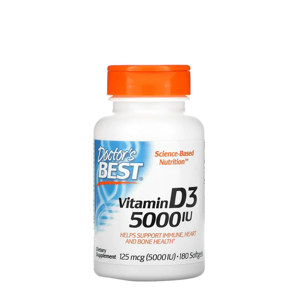 Vitamina D3, 5000 IU - 180 softgels