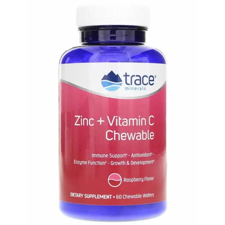 Zinco + Vitamina C Masticabile, Lampone - 60 cialde masticabili